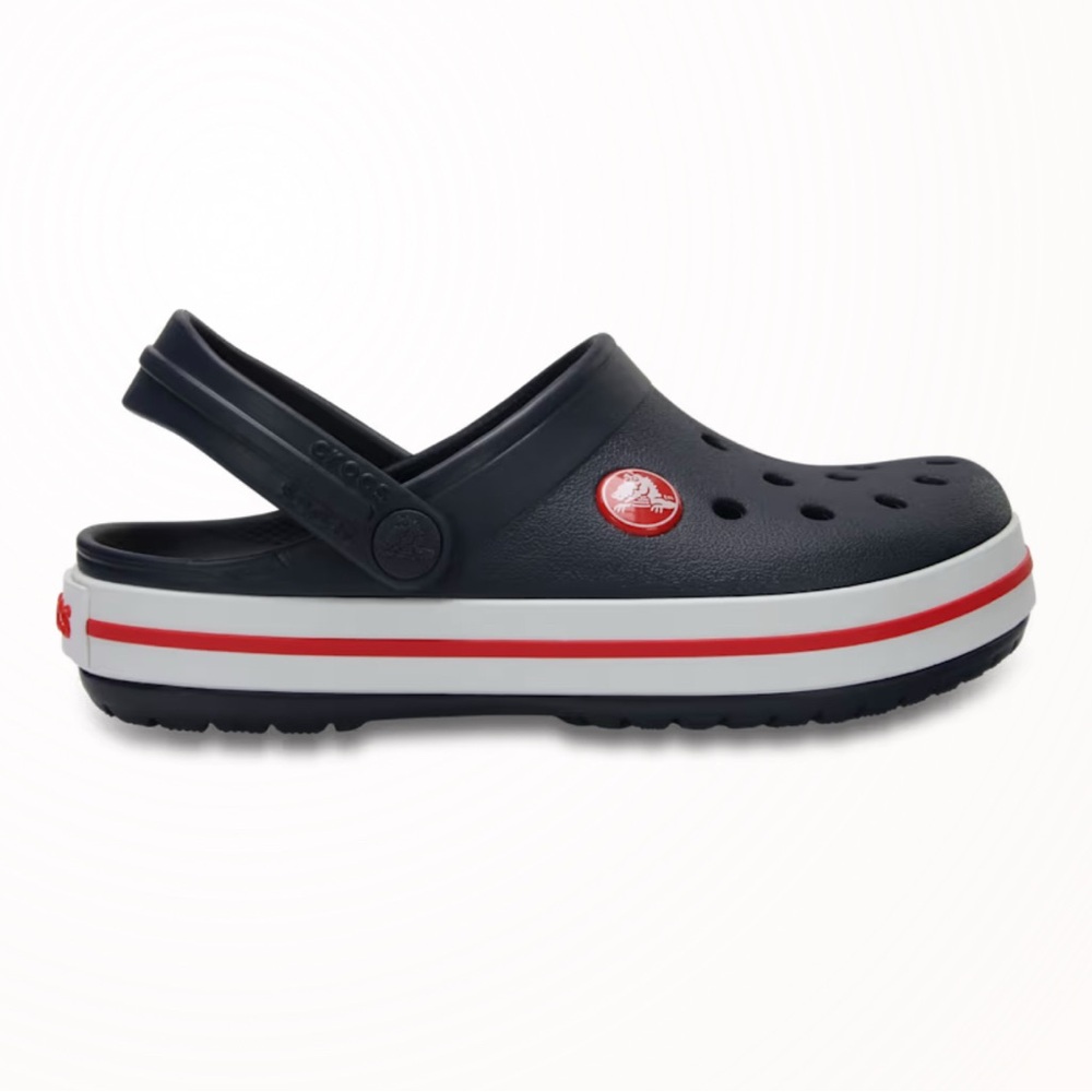 CROCS toddler crocband Navy and Red Clogs size 7